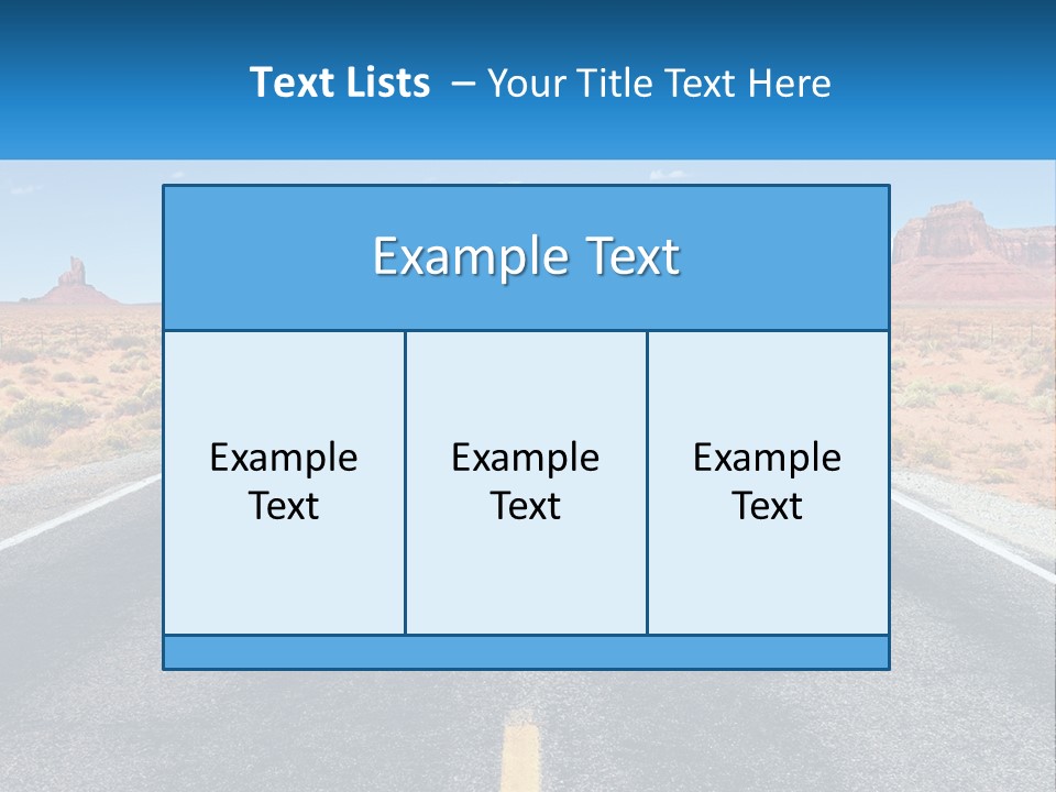 An Empty Road With A Blue Sky And Mountains In The Background PowerPoint Template