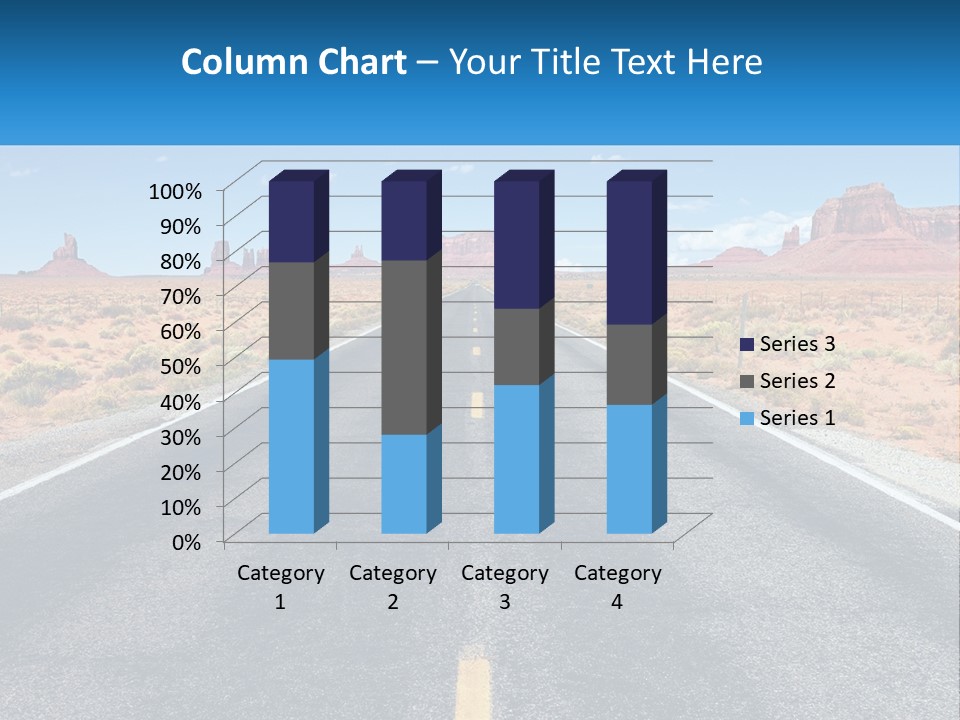 An Empty Road With A Blue Sky And Mountains In The Background PowerPoint Template