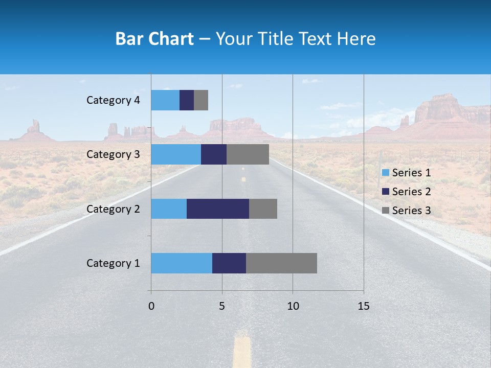 An Empty Road With A Blue Sky And Mountains In The Background PowerPoint Template