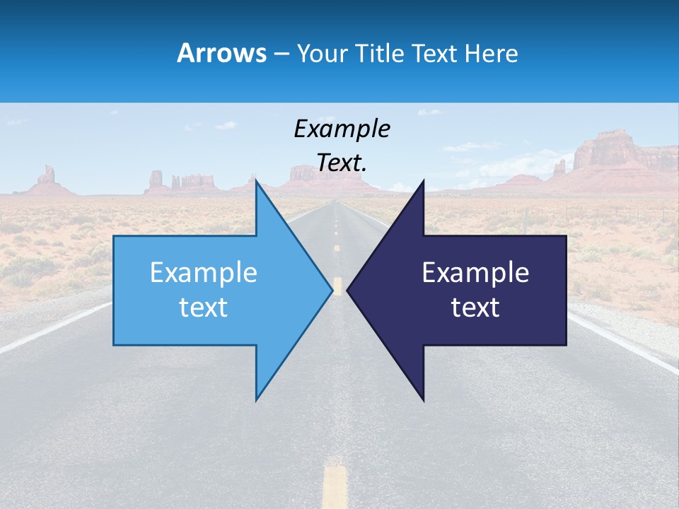 An Empty Road With A Blue Sky And Mountains In The Background PowerPoint Template