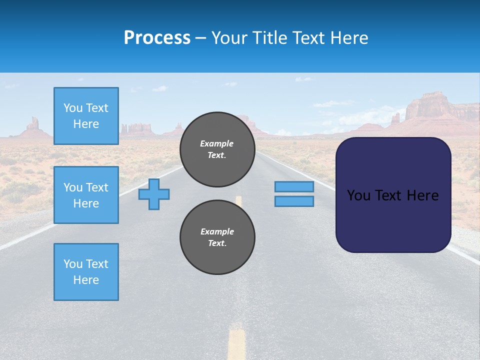 An Empty Road With A Blue Sky And Mountains In The Background PowerPoint Template