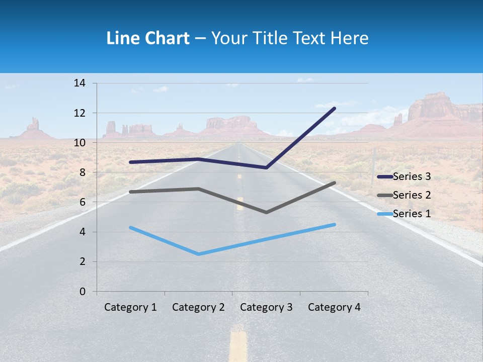 An Empty Road With A Blue Sky And Mountains In The Background PowerPoint Template