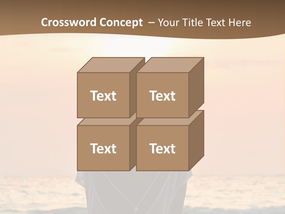 A Woman Sitting On The Beach At Sunset Powerpoint Template PowerPoint Template