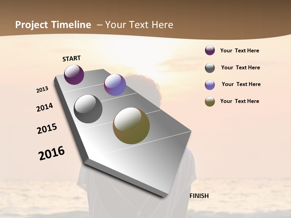 A Woman Sitting On The Beach At Sunset Powerpoint Template PowerPoint Template