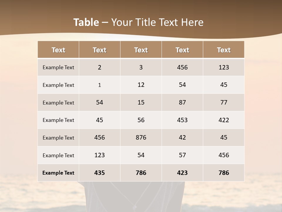 A Woman Sitting On The Beach At Sunset Powerpoint Template PowerPoint Template