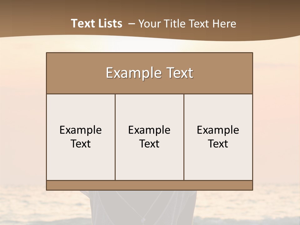 A Woman Sitting On The Beach At Sunset Powerpoint Template PowerPoint Template