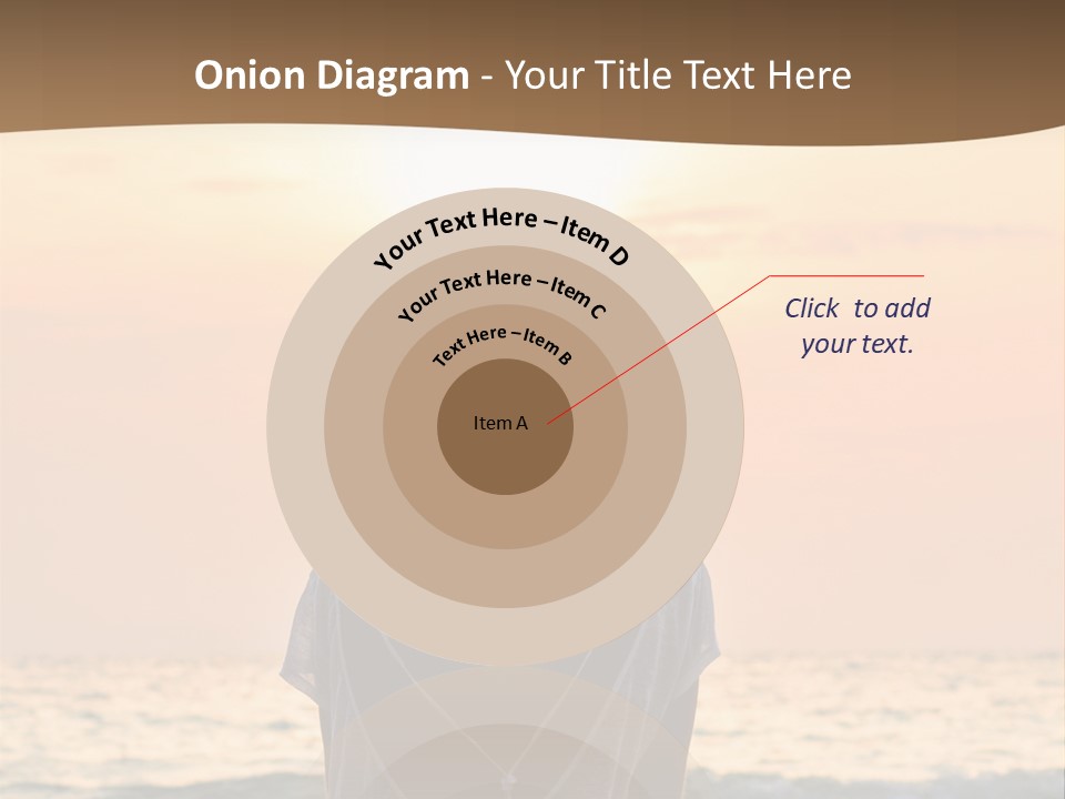 A Woman Sitting On The Beach At Sunset Powerpoint Template PowerPoint Template