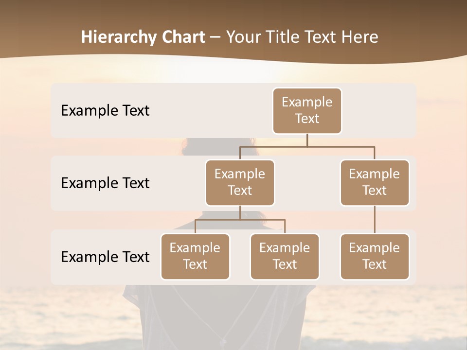 A Woman Sitting On The Beach At Sunset Powerpoint Template PowerPoint Template