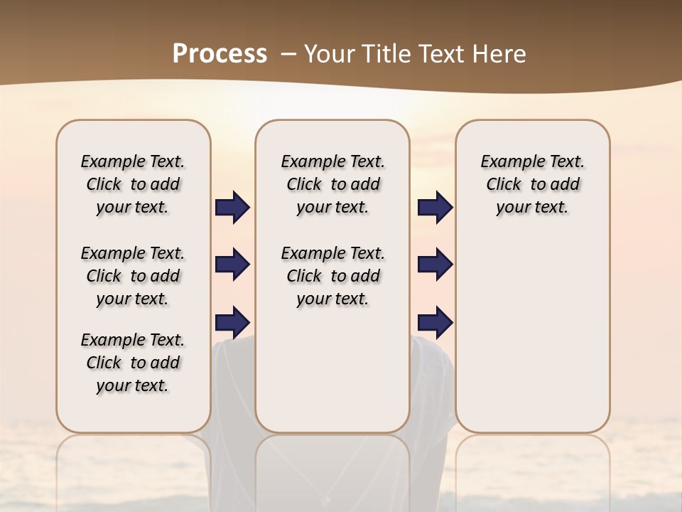 A Woman Sitting On The Beach At Sunset Powerpoint Template PowerPoint Template