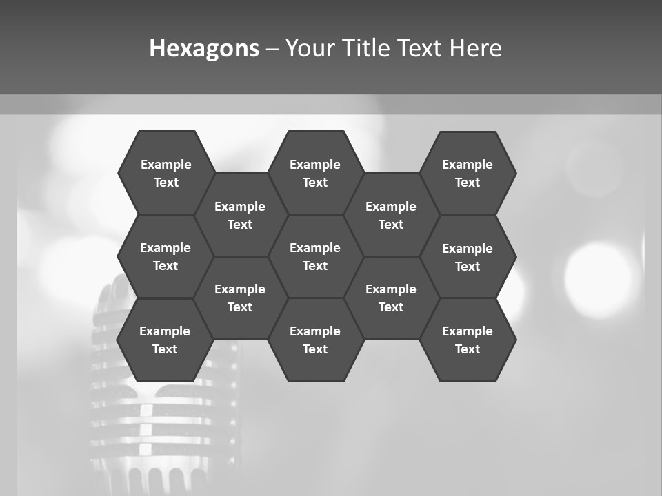 A Black And White Photo Of A Microphone PowerPoint Template