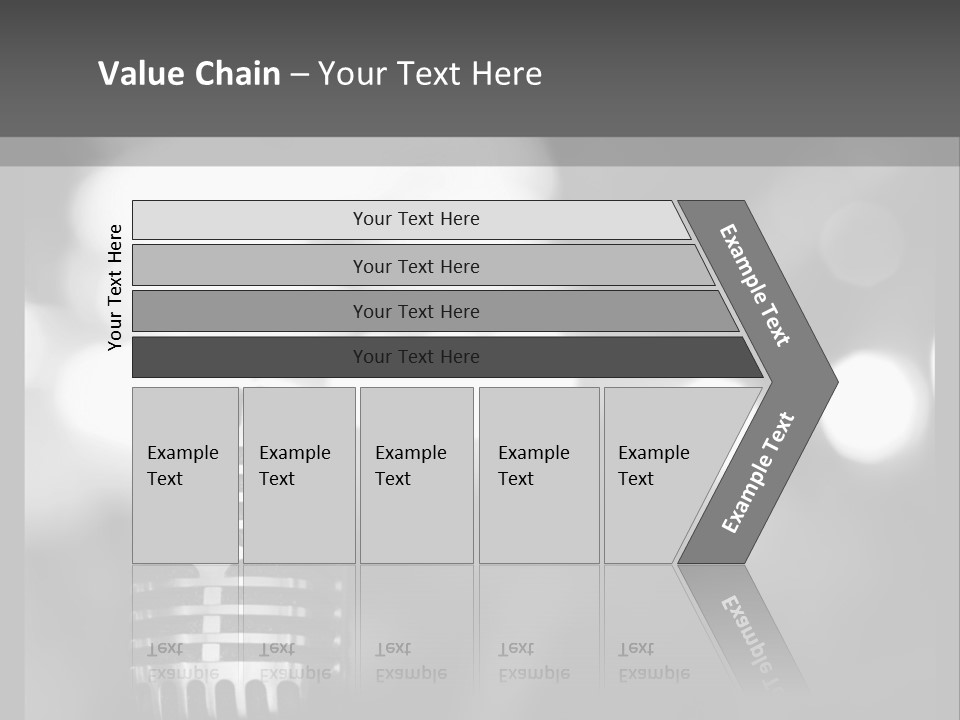 A Black And White Photo Of A Microphone PowerPoint Template