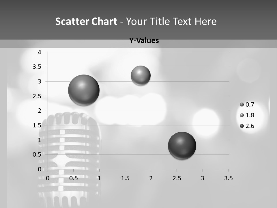 A Black And White Photo Of A Microphone PowerPoint Template