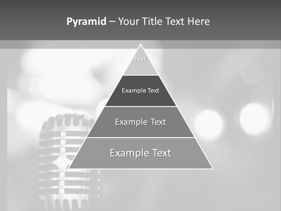 A Black And White Photo Of A Microphone PowerPoint Template