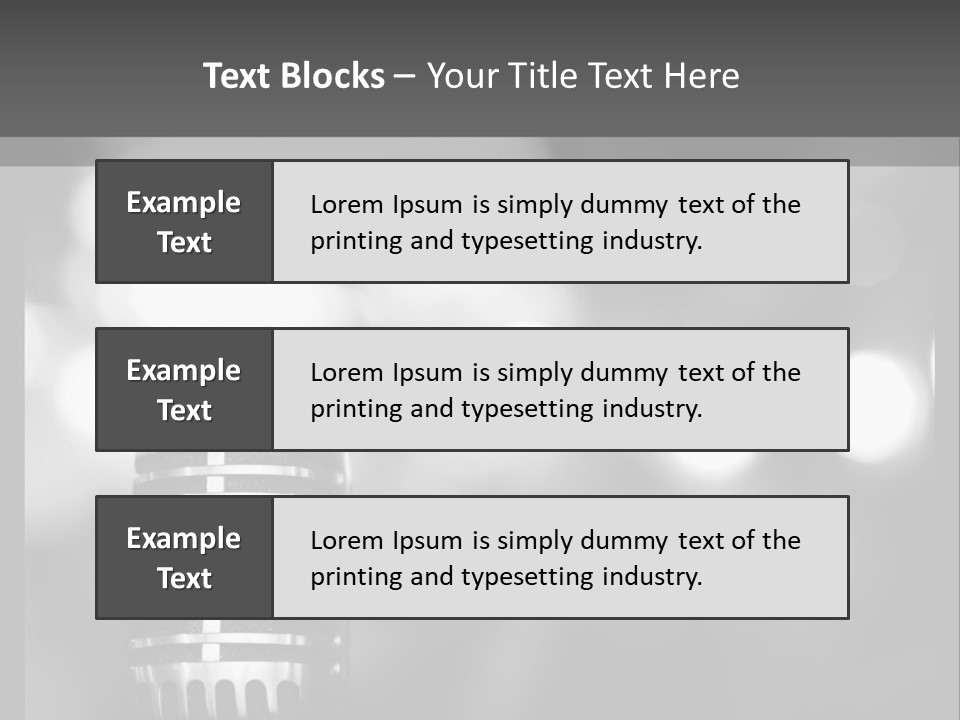 A Black And White Photo Of A Microphone PowerPoint Template