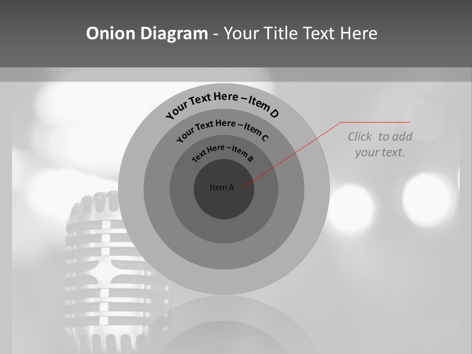 A Black And White Photo Of A Microphone PowerPoint Template