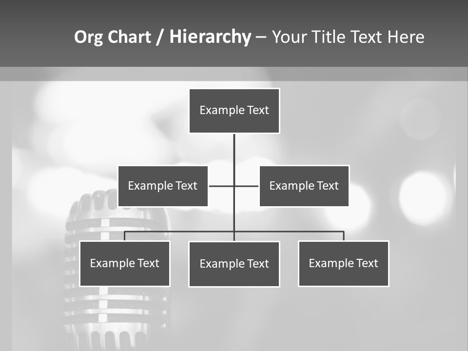 A Black And White Photo Of A Microphone PowerPoint Template