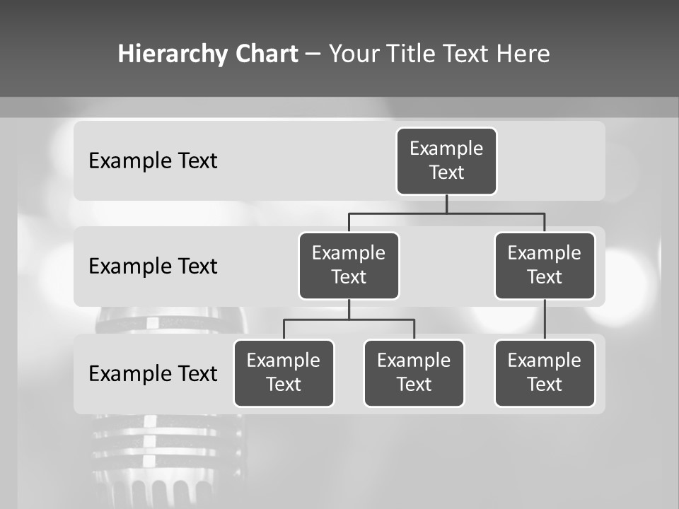 A Black And White Photo Of A Microphone PowerPoint Template