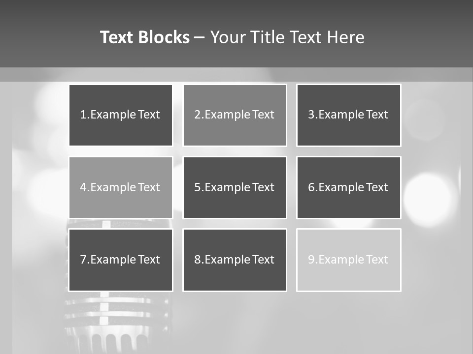 A Black And White Photo Of A Microphone PowerPoint Template