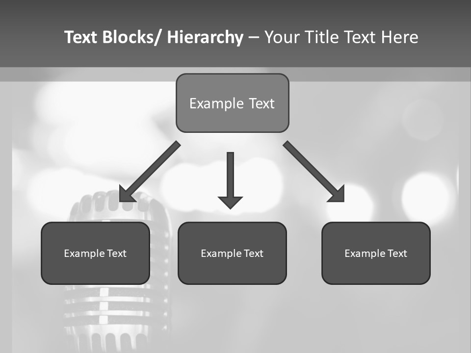 A Black And White Photo Of A Microphone PowerPoint Template