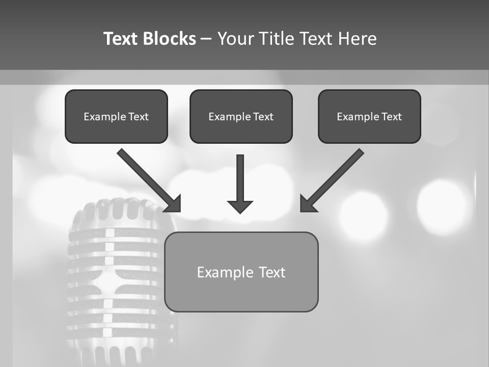 A Black And White Photo Of A Microphone PowerPoint Template