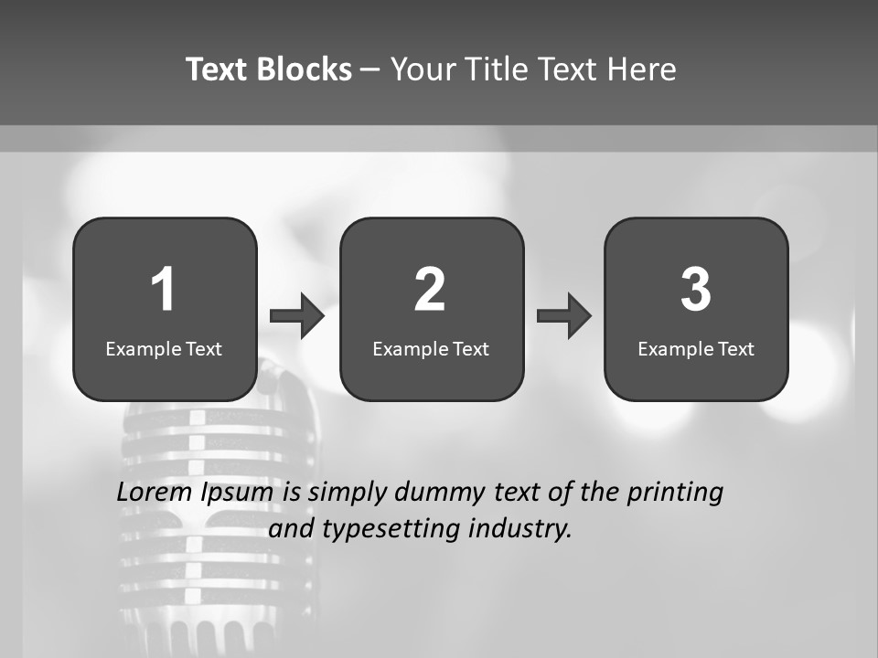 A Black And White Photo Of A Microphone PowerPoint Template