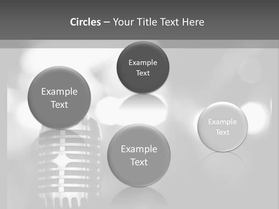 A Black And White Photo Of A Microphone PowerPoint Template