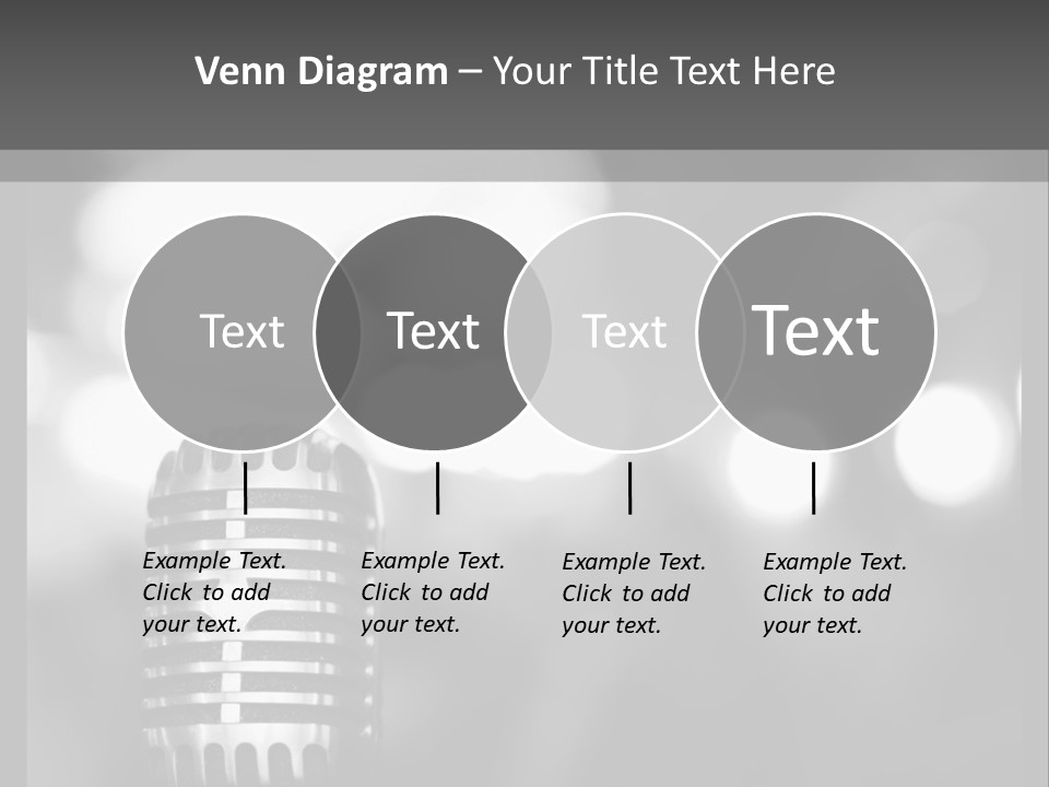 A Black And White Photo Of A Microphone PowerPoint Template