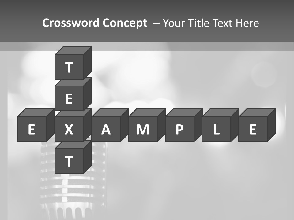 A Black And White Photo Of A Microphone PowerPoint Template