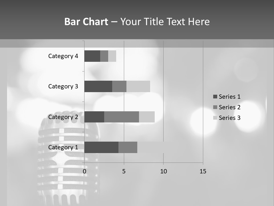 A Black And White Photo Of A Microphone PowerPoint Template