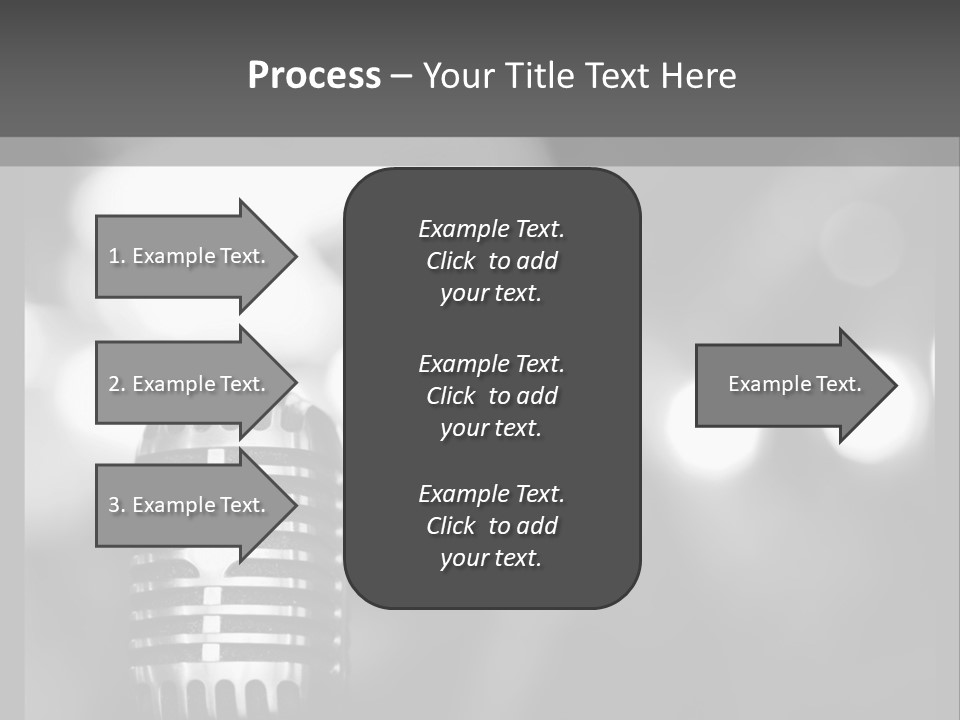 A Black And White Photo Of A Microphone PowerPoint Template