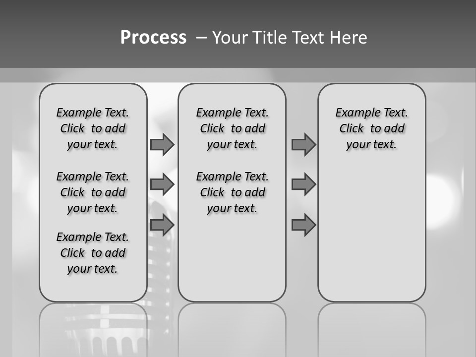 A Black And White Photo Of A Microphone PowerPoint Template