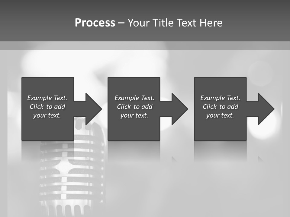A Black And White Photo Of A Microphone PowerPoint Template