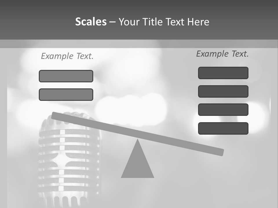 A Black And White Photo Of A Microphone PowerPoint Template
