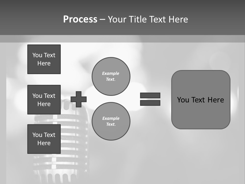 A Black And White Photo Of A Microphone PowerPoint Template
