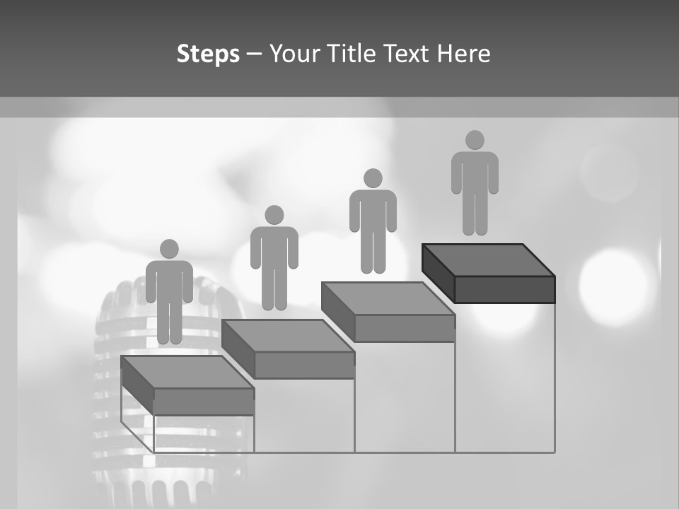 A Black And White Photo Of A Microphone PowerPoint Template