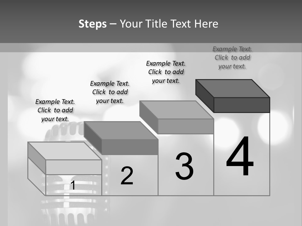 A Black And White Photo Of A Microphone PowerPoint Template