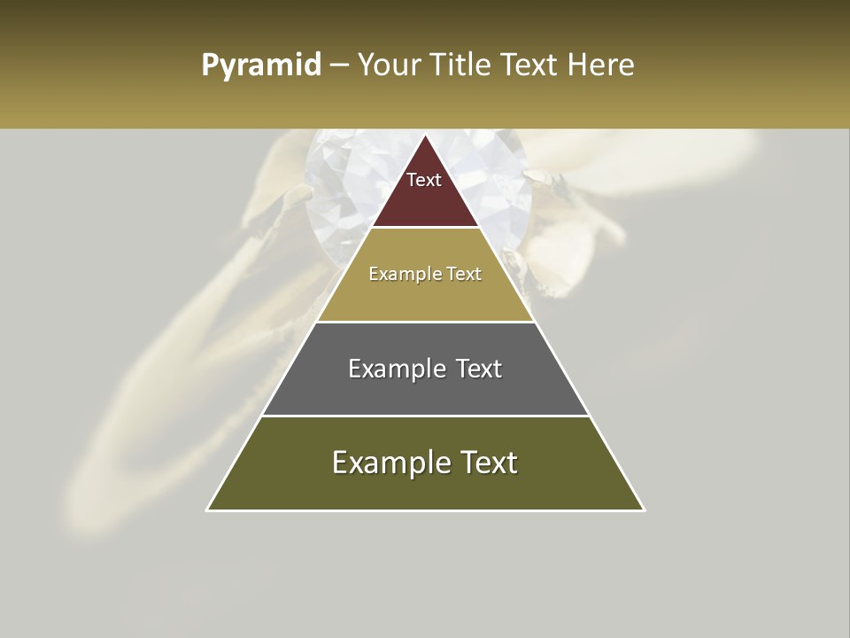 A Gold Ring With A White Diamond On It PowerPoint Template