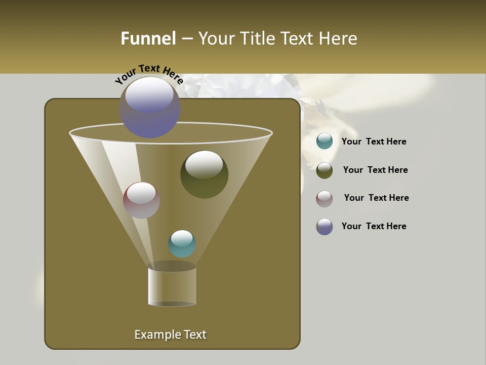 A Gold Ring With A White Diamond On It PowerPoint Template