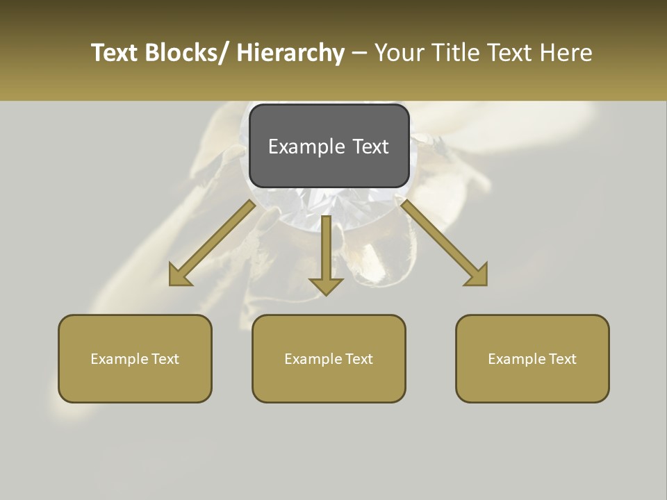 A Gold Ring With A White Diamond On It PowerPoint Template