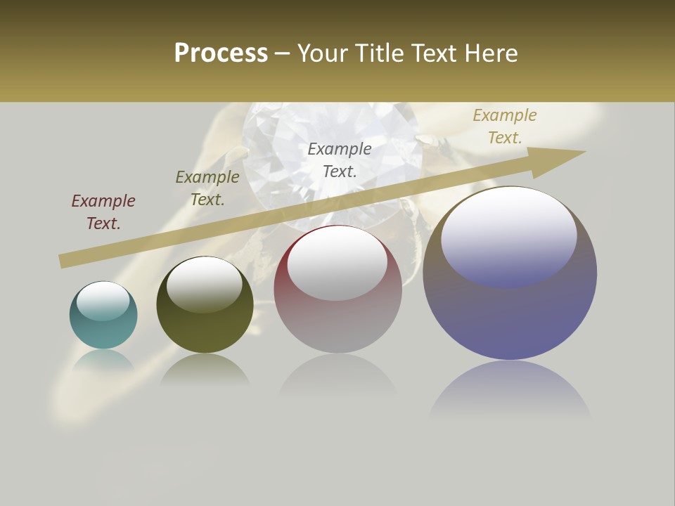 A Gold Ring With A White Diamond On It PowerPoint Template
