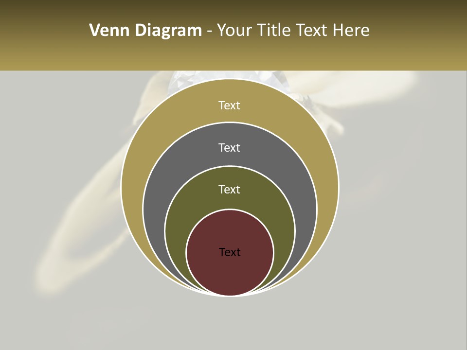A Gold Ring With A White Diamond On It PowerPoint Template