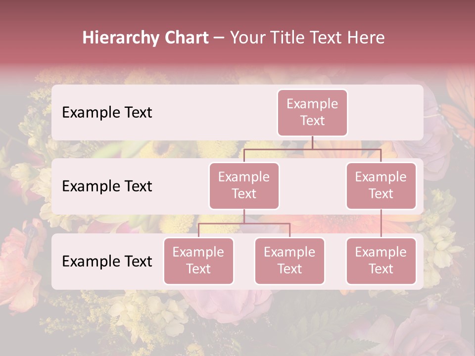 A Bouquet Of Flowers With A Butterfly On Top Of It PowerPoint Template