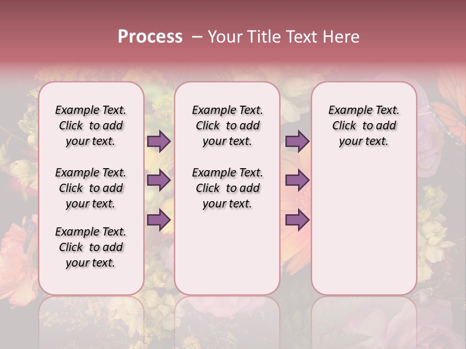 A Bouquet Of Flowers With A Butterfly On Top Of It PowerPoint Template
