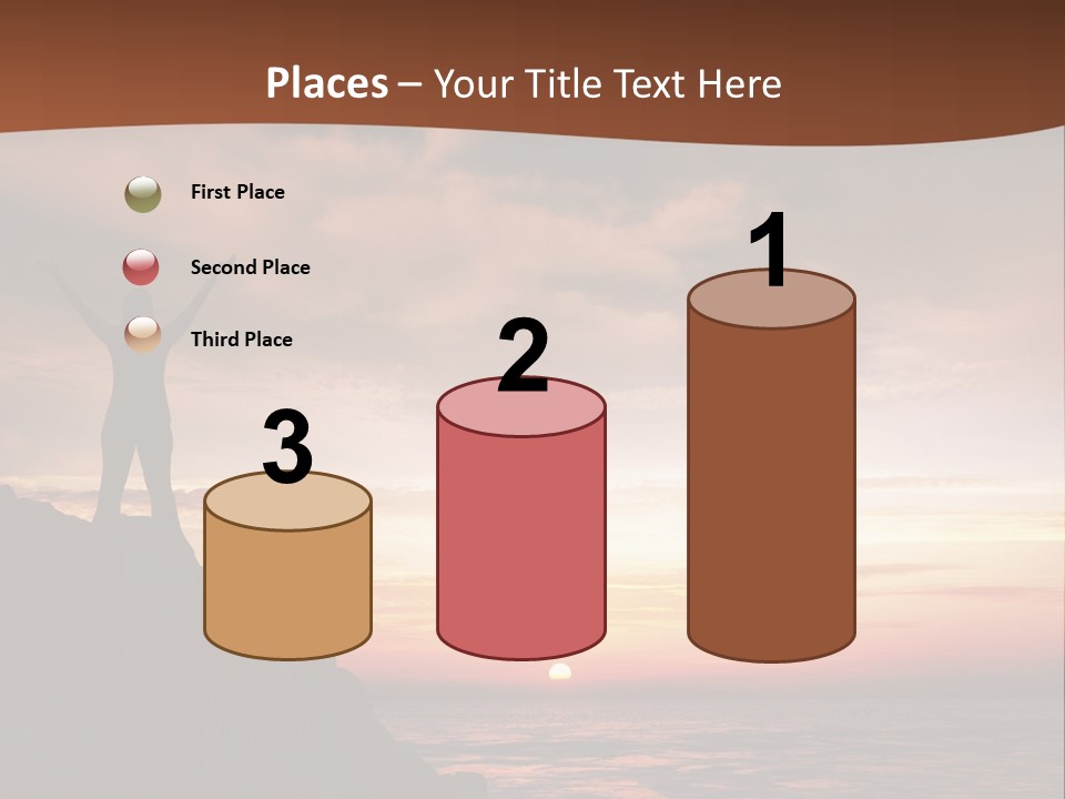 A Person Standing On Top Of A Rock Near The Ocean PowerPoint Template