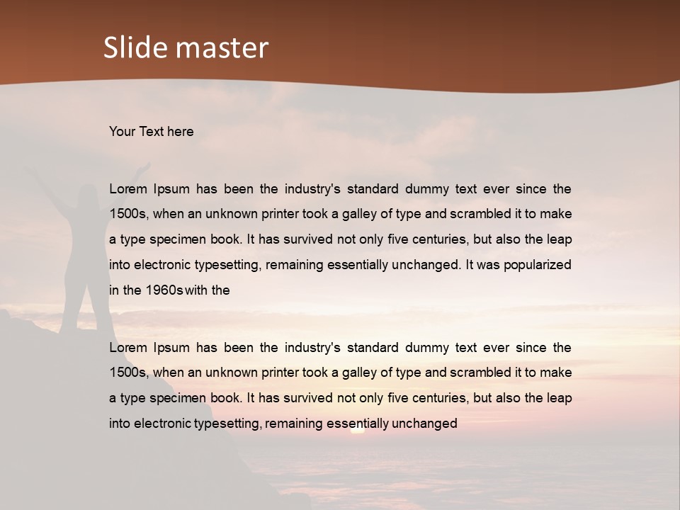 A Person Standing On Top Of A Rock Near The Ocean PowerPoint Template