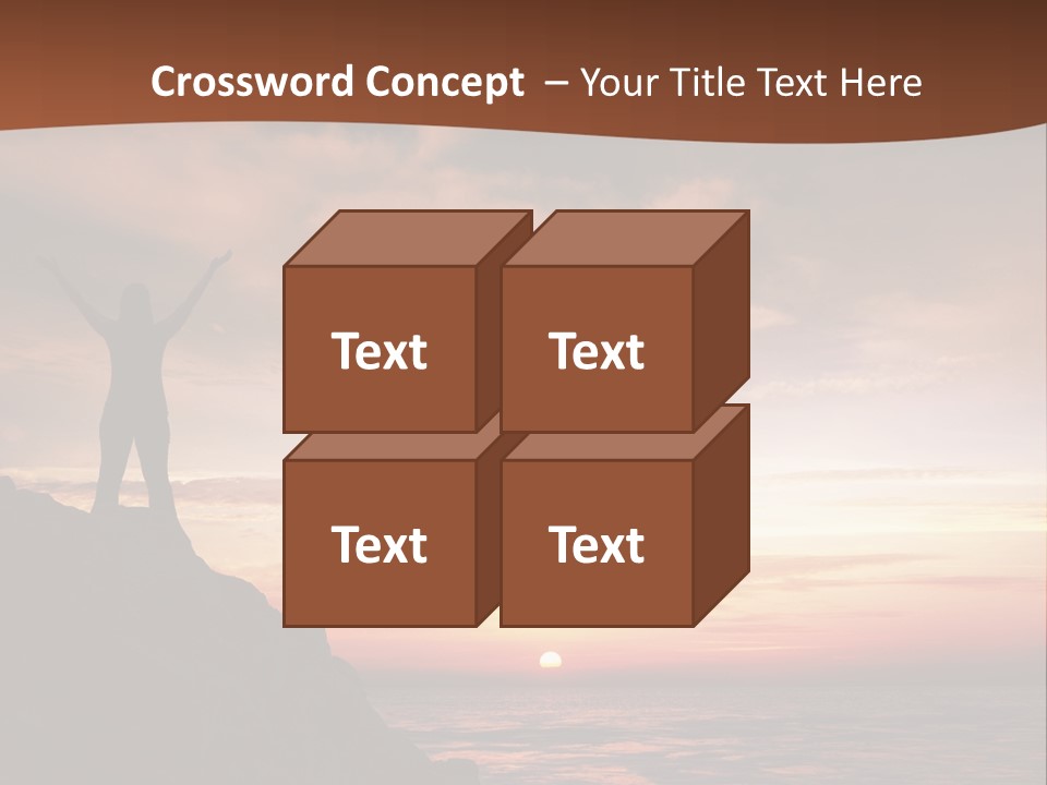 A Person Standing On Top Of A Rock Near The Ocean PowerPoint Template