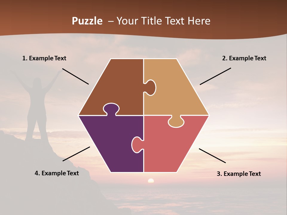 A Person Standing On Top Of A Rock Near The Ocean PowerPoint Template