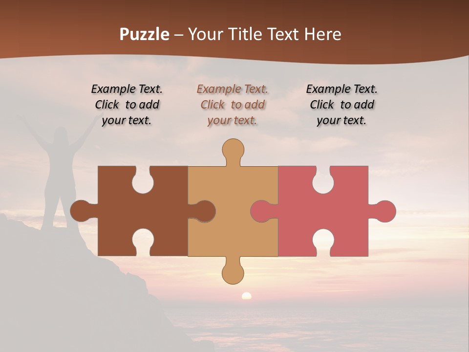 A Person Standing On Top Of A Rock Near The Ocean PowerPoint Template