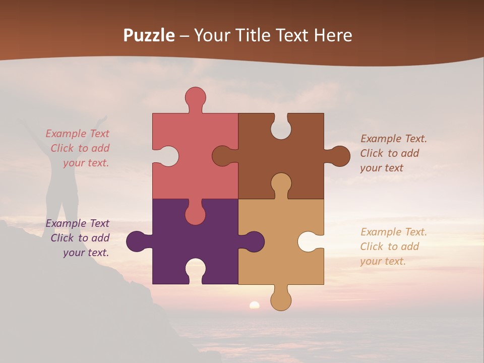 A Person Standing On Top Of A Rock Near The Ocean PowerPoint Template