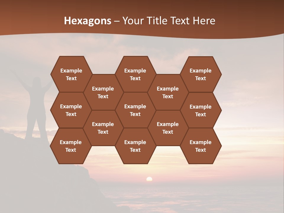 A Person Standing On Top Of A Rock Near The Ocean PowerPoint Template